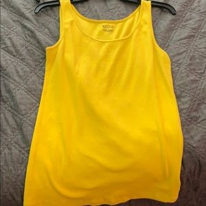 yellow tank top